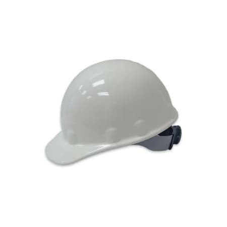 North Safety Honeywell Fibre-Metal® Cap Style Hard Hat, Ratchet Suspension, White, HDPE, E2 Series E2RW01A000